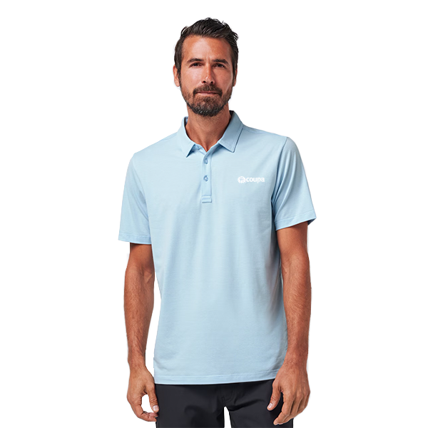 Coupa Branded Men's TravisMathew - Heater Polo (Heather Dream Blue)