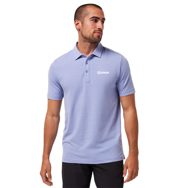 Coupa Branded Men's TravisMathew - Heater Polo (Heather Violet Storm)