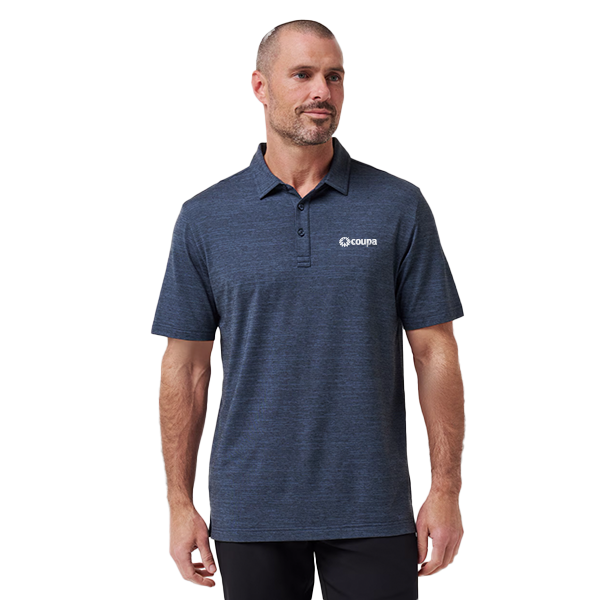 Coupa Branded Men's TravisMathew - Heater Polo (Vintage Indigo/Black)